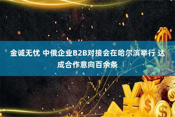 金诚无忧 中俄企业B2B对接会在哈尔滨举行 达成合作意向百余条