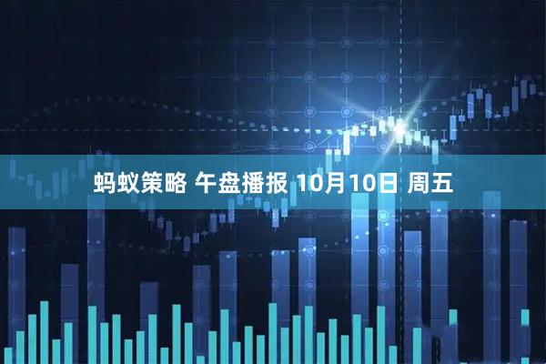 蚂蚁策略 午盘播报 10月10日 周五