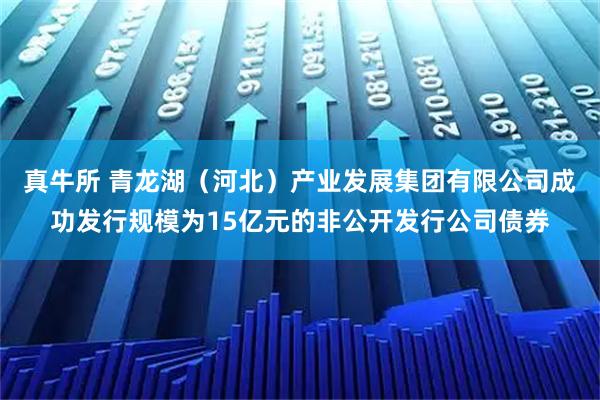 真牛所 青龙湖（河北）产业发展集团有限公司成功发行规模为15亿元的非公开发行公司债券